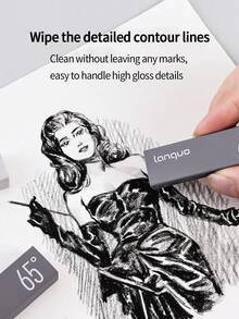 3 种硬度绘画橡皮擦，自动铅笔橡皮擦，图案可爱，无残留，干净，2B 炭笔绘画高光和混合器，适合艺术生