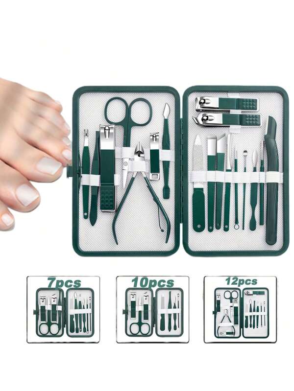 Manicureset 32-in-1 nagelknipperset, REDFLOW nagelknipper, vinger- en teennagelknipper, manicuregereedschap, pedicuregereedschap, geschikt voor reismanicureset