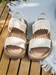 1 双时尚透气、轻便舒适防滑凉鞋，适合室内/室外、海滩、春夏季