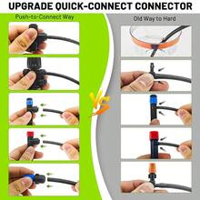 240FT Drip Irrigation System 2025 Upgraded Quick Connector Irrigation System For Garden Adjustable Nozzles Garden Watering System With 1 4 1 2 Tubing Sprinklers For Garden Greenhouse Lawn - 240FT - View 6
