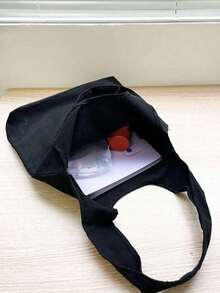 太阳、月亮和星星印花帆布单肩包、白色图案、黑色背心手提包和黑色小包、小化妆包、零钱包、储物袋、情人节礼物、伴娘个性化婚礼礼品袋、化妆包、简易旅行储物袋