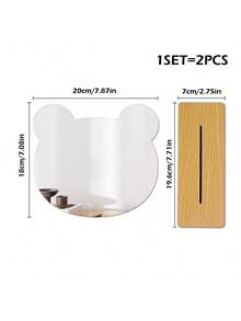 1pc Round Acrylic Makeup Mirror, Decoration Table Vanity Mirror With Stand For Student Dormitory Bedroom Best Gifts Birthday Graduation Home Decor Back To School Room Decor School Supplies