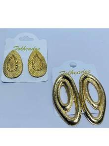 KITS OF 2 PAIRS OF PLATED EARRINGS - KIT 04 - View 2