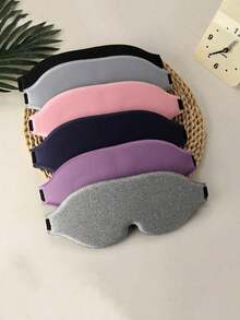 1/2/3pcs Sleep Mask Blindfold With Adjustable Strap, Super-Smooth Soft Natural Eye Cover Eyeshade For Sleep Travel Nap, Black,Pink - Multicolor - View 11