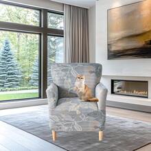 Local Delivery - Banquet Armchair Slipcover Printed Chair Covers With Arms Stretch Club Chair Slipcover Soft Armchair Sofa Covers Anti-Slip Furniture Protector For Dogs Pets Home Living Room Decor, 14 - 14 - 查看 10