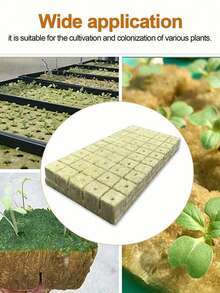 50/100 件无土栽培育苗块、生长块、带孔水培岩棉块、园艺植物生长块、透气毛毡植物生长块、花园饲养用品、非常适合生根、扦插、克隆植物、种子发芽，适合所有园艺爱好者 - 彩色 - 查看 4