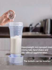 1pc Tilt-Resistant Pancake Batter Dispenser With Stirring Ball - For Cupcakes, Muffins And Pancakes - Calibrated Kitchen Tool - Hand-Cranked Batter Mixing Bottle - Batter Dispenser - Cream Mixing Dispenser - Clear - View 11