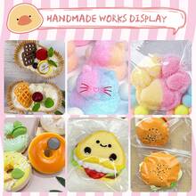 Taba Squishy Making Kit - DIY Squishy Maker With Hamster Silicone Molds, Liquid Gel & Flocking - Create Cute Squishies, School Supplies,Back To School - 200g Hamster Mold - View 7