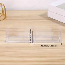 1/3件透明亚克力名片夹 - 彩色 - 查看 4