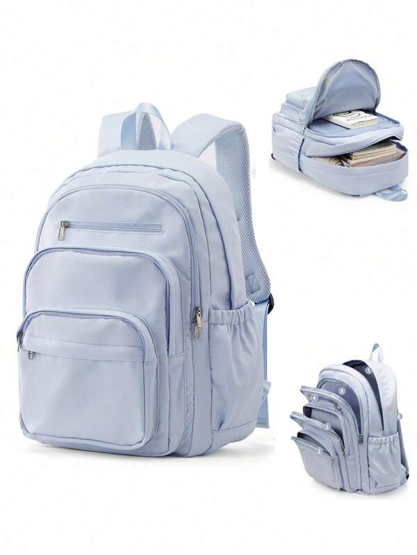 Backpack For School Women Backpack Lightweight Travel Daypack Backpack Purse For Students Waterproof College High School Bookbag Nylon Waterproof Suitable For College Travel Camping For Students Gift For Girls Women Presents, School Supplies, School Backpack, School Bag, Backpack School, Large Capacity, Laptop Compartment, USB Charging Port, Classic Casual, Suitable For Teen Girls Women College Students, Perfect For Back To School, First Day Of School, Middle School, High School