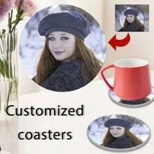 2pcs/1pc Customizable Acrylic Photo Coasters, Personalized Picture Coasters, 3.94x3.94 Inches, Waterproof & Scratch-Resistant, Unique Desk Decor, Suitable For Housewarming, Birthday, And Holiday Gifts