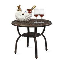 Outdoor Side Table Outside End Table Weather Resistant For Patio Porch Deck Pool - 1 - View 1
