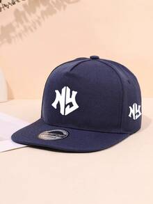 1 件男士嘻哈帽双“NY”印花时尚棒球帽可调节四季平檐帽街头风格帽子男女通用帽 - 彩色 - 查看 11