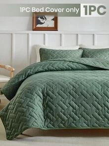 1 件夏季床罩、床上用品、舒适凉爽的被子、绿色矩形格子夏季被子、空调被、柔软透气的床上用品、舒适亲肤的薄被子、房间装饰、适合单人床、双人床、特大号床、大号床所有尺寸的床、适合夏季、卧室宿舍用柔软轻便床罩、家纺、可机洗、完美的节日礼物、返校季 - 綠色 - 查看 2