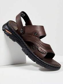 CAMEL CROWN Men's Sandals, Comfortable Soft Cowhide Leather, Breathable, Durable, Business Casual Sports Sandals For Spring And Summer. - Brown - View 3