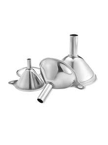 3+1 套装不锈钢葡萄酒过滤器、漏斗、长柄勺适用于家庭厨房吧台 - 包括硅胶小漏斗、醒酒瓶漏斗、香水醒酒漏斗 - 彩色 - 查看 4