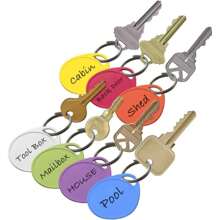 100Pcs Plastic Teardrop Key Tags DIY Crafts Key Number Plates Backpack Accessories For Friends Students Family