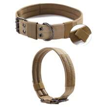 1pc Outdoor Adjustable Dog Training Collar, 5 Levels, Nylon Thick Neck Strap For Medium And Large Dogs