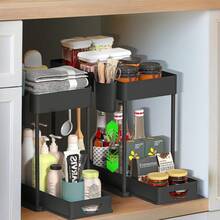 Under Sink Organizer, Bathroom Cabinet Organizer, Under Sink Organizers And Storage For Bathroom & Kitchen - Black - View 2