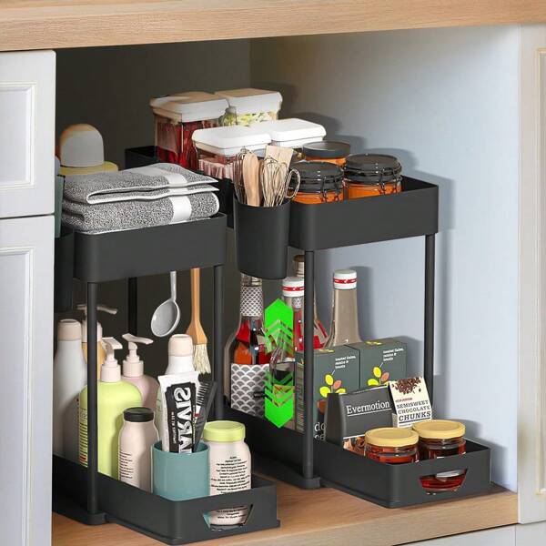 Under Sink Organizer, Bathroom Cabinet Organizer, Under Sink Organizers And Storage For Bathroom & Kitchen