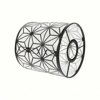 1 stuk zwarte metalen lampenkap in Scandinavische, moderne stijl, decoratieve lampenkap met kooi, vervangende bureaulamp, hanglamp en wandlamp voor badkamer, woonkamer, kantoor, slaapkamer, keuken, eetkamer, vergaderruimte, studeerkamer, slaapzaal (alleen lampenkap)