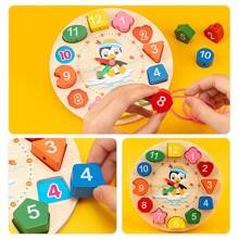 10-In-1 Montessori Wooden Educational Toys Set - Learning Toys For Early Childhood Development, Clocks And Blocks To Improve Attention, Fine Motor Skills And Cognitive Growth, Birthday/Halloween/Christmas Gifts For 3-6 Years Old Boys And Girls
