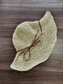 FADZOYLE Foldable Wide Brim Sun Hat, Packable Beach Hat For Women, Summer Sun Protection - Beige - View 3