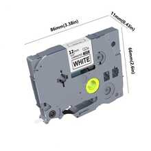 5 Packs Compatible Brother TZe-231 12mm 0.47" Label Tape Refill - Laminated White Label Tape, For P-Touch Label Printers PTD210 PTD220 PTH110 PTD600 - TZe231 Brother Label Printer Tape, 26.2ft (8m)