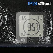 Reloj de Pared Digital, Reloj para Ducha de Ducha con cronómetro de Cuenta Regresiva, higrómetro Impermeable,Reloj para Ducha baño Monitor de Temperatura y Humedad del baño - Negro - Ver 7