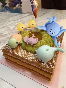 1pc Undersea World Cake Decorations, Ocean Series Octopus, Turtle, Whale, Stingray, Bubble Fish, Coral Decor For Baby Shower, Birthday Party, Dessert Table Decor - Multicolor - View 8