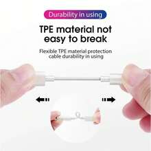1-3 件 Lightning 转 3.5 毫米音频适配器线缆，兼容 14 13 12 11 系列，3.5 毫米耳机插孔转换器 - 白色 - 查看 6