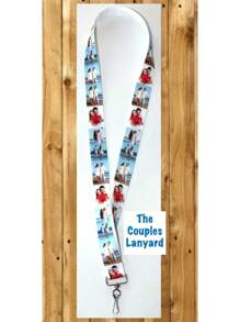 1pc Custom Photograph Lanyard, Personalized, Any Occasion, Work, School, Key Or Badge Holder, Birthday, Gift, Anniversary, Pets, Couples, Family