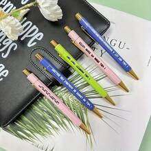 5pcs Funny Reminder Pens, Newspaper Style Ballpoint Pen Set, Novelty Ballpoint Pen Set, Gift Pen Set For Friends And Colleagues
