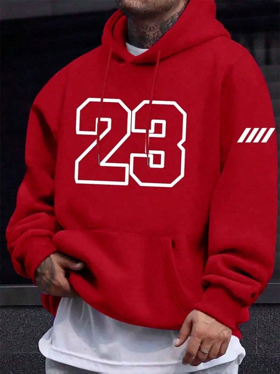 NUMBER 23 Sweatshirt Jacket  Blouse - 紅色 - 查看 1