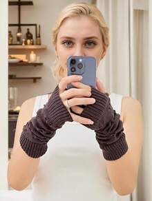 Fingerless Arm Warmers For Grunge Punk Style Accessories - Dark Grey - View 6