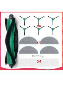 Suitable For IRobot Roomba Combo Y0140, Y0110 Robot Vacuum Cleaner Kit Main Side Brush Hepa Replacement Accessories Parts For Filters Include: 1 Roller Brush 6 Side Brush 4 Filter 4 Rag 1 Cleaning Brush
