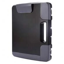 1PC Plastic Storage Clipboard With Handle – Heavy Duty Clipboard, Portable Side-Opening Organizer Case For Letter/Legal Size Paper (14.5"X12"X1.75") – Office, School, Construction & Outdoor Use(Black),For School Supplies,Back To School