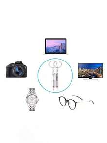 1/5 件眼镜螺丝刀、手表维修工具套件（带钥匙扣）、便携式手动精密螺丝刀工具套装