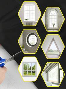 1pc Portable Blackout Curtain, Suitable For Bedroom And Travel - Easy To Install, Blackout Curtain For Home And Dorm Room, Provide Ultimate Privacy And Comfort - Black - View 7