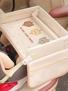 1 Stück Kindersitz-Tablett für Auto - Aufbewahrungstablett für Autositz - Baby-Essenentisch, Auto-Malplatte, Tabletts für Kinder Reisebedarf, Tablett für Kinder Aktivitäten auf Reisen, Kleinkind-Schoßtisch-Organizer für Flugzeug