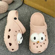 Zapatos Dongdong de dibujos animados súper lindos zapatillas lindas y ligeras antideslizantes en casa Eva Baotou - Rosa - Ver 5