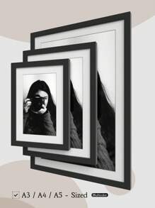 A4/A3/A5/40x40cm/30x40cm/30x30cm 大尺寸相框，适用于墙面/钻石画，哑光黑/哑光白/橡木纹，多色拼贴画廊相框，适用于9格照片墙，采用工程板和亚克力玻璃制成，带边角保护，增强保护性能。 - 彩色 - 查看 5