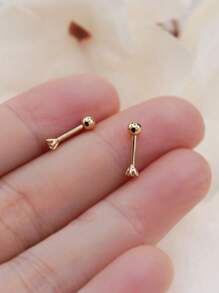 1 Pair S925 Sterling Silver Minimalist Screw Stud Earrings, Elegant Everyday Wear & Party Earrings, Perfect Gift For Women On Valentine's Day, Birthday, Silver Jewelry