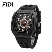1pc FIDI Brand Men's Mechanical Watch, Luxury Dial, Automatic Movement, Water Resistant Calendar, Silicone Strap, Stainless Steel Case - one-size - View 3