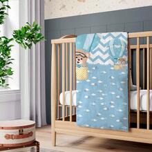 Baby Comforter For Crib And Bed, Warm Padded, Sublimated Print - 氣球熊 - 查看 2