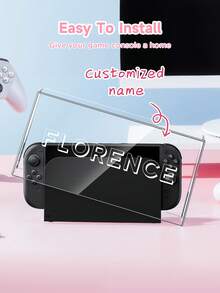 Ayotu Name Customized Switch Dust Cover Compatible With Nintendo New Switch2 7.9-Inch, Text Customized Fun Dust Cover, Switch/OLED Personalized Customized Switch Shell, Acrylic Display Box, Scratch-Resistant And Waterproof Base Protective Cover - Multicolor - View 8