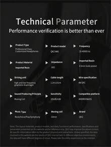 原装 QKZ AK6 铜驱动器 HiFi 有线耳机 竞技运动耳机 重低音立体声耳机 音乐耳塞 3.5 毫米入耳式带麦克风 - 彩色 - 查看 7