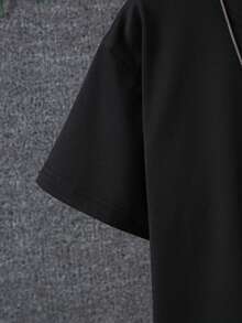 2pcs Boys Casual Short Sleeve Utility Pocket Shorts Set - Yellow - View 4