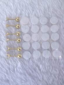 26Pcs/Set 3/4/5mm Stainless Steel 3 Pairs Of Size Round Zirconia CZ Cartilage Piercing Earring+20 Piercing Healing Discs Soft Flat Spacer Washer Anti Hyperplasia Anti-Sagging For Body Piercing For Women Men Fashion Geometric Piercing Earrings Y2K Jewelry Gift