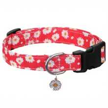 Collier ajustable pour chien avec motifs d'abeille, floral et de dinosaure, confortable et respirant pour les chiens de petite, moyenne et grande taille